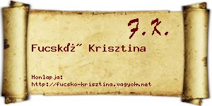 Fucskó Krisztina névjegykártya