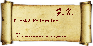 Fucskó Krisztina névjegykártya