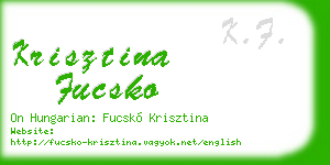 krisztina fucsko business card