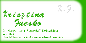 krisztina fucsko business card